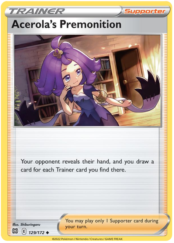 Acerola's Premonition (129/172) [Sword & Shield: Brilliant Stars] | Clutch Gaming