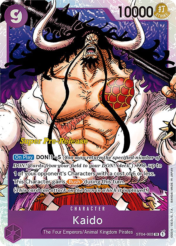Kaido (003) [Super Pre-Release Starter Deck: Animal Kingdom Pirates] | Clutch Gaming