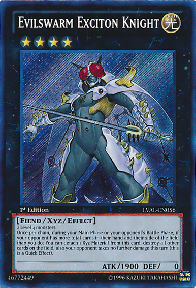 Evilswarm Exciton Knight [LVAL-EN056] Secret Rare | Clutch Gaming