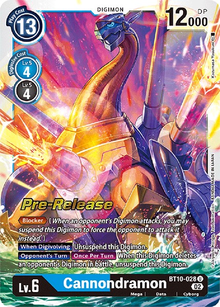 Cannondramon [BT10-028] [Xros Encounter Pre-Release Cards] | Clutch Gaming