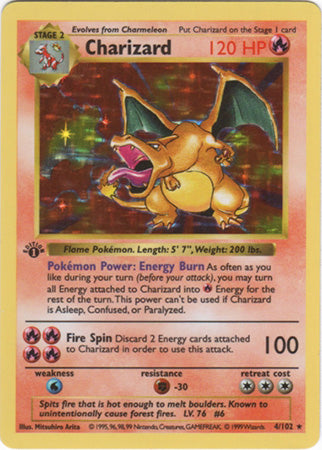 Charizard (4/102) (Shadowless) [Base Set 1st Edition] | Clutch Gaming