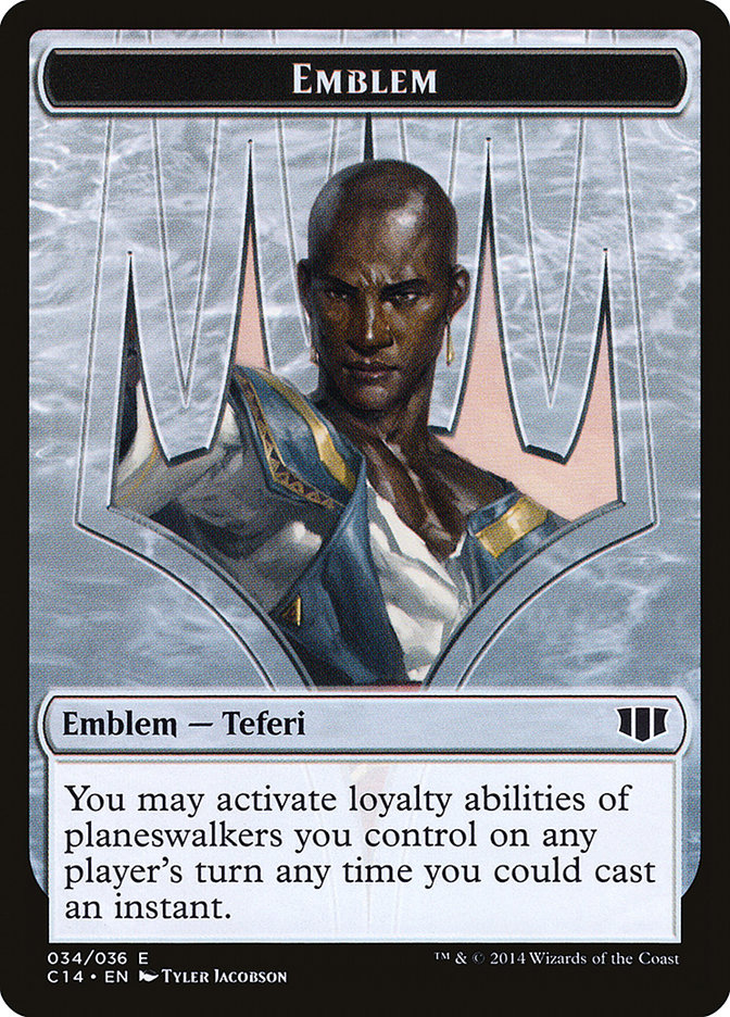 Teferi, Temporal Archmage Emblem // Zombie (011/036) Double-Sided Token [Commander 2014 Tokens] | Clutch Gaming