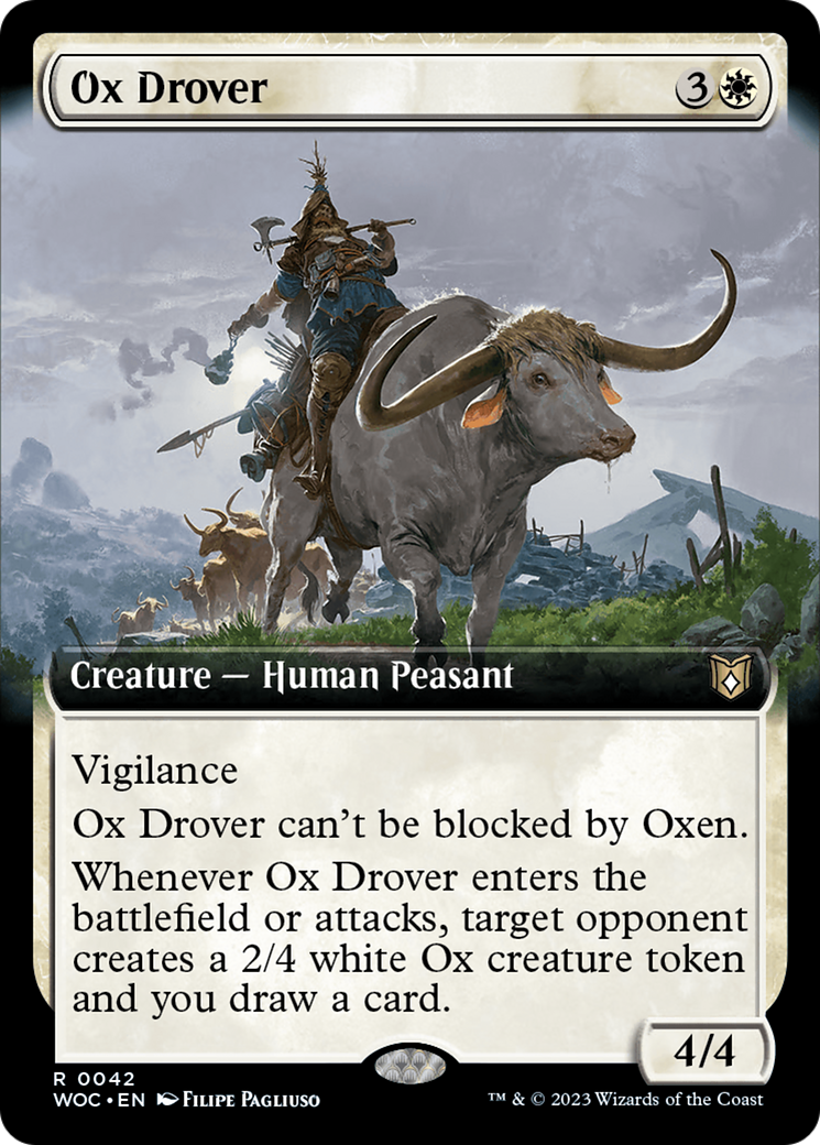 Ox Drover (Extended Art) [Wilds of Eldraine Commander] | Clutch Gaming