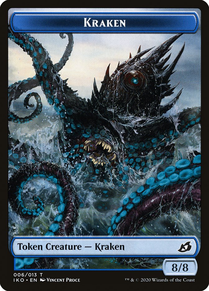 Kraken Token [Ikoria: Lair of Behemoths Tokens] | Clutch Gaming