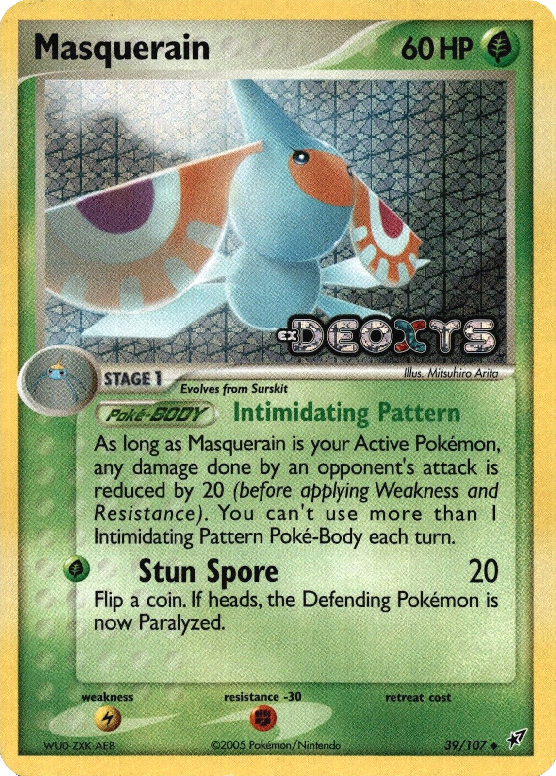 Masquerain (39/107) (Stamped) [EX: Deoxys] | Clutch Gaming