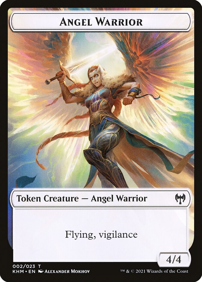 Treasure // Angel Warrior Double-Sided Token [Kaldheim Tokens] | Clutch Gaming