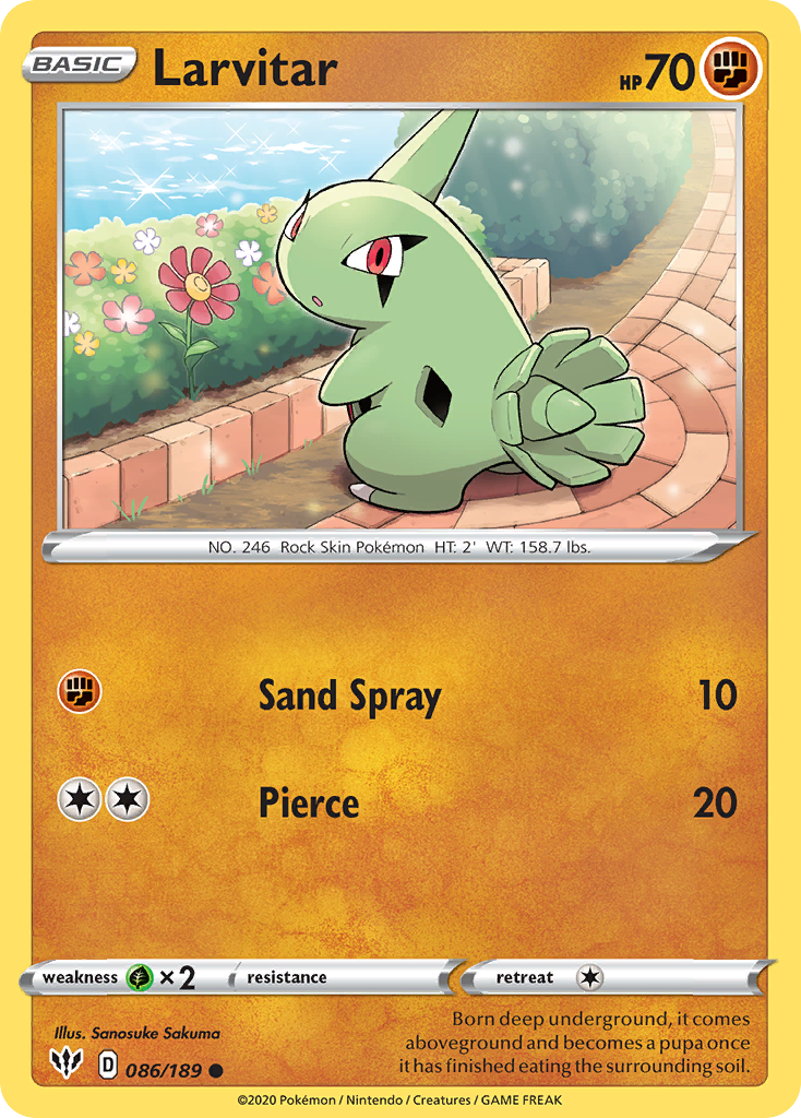 Larvitar (086/189) [Sword & Shield: Darkness Ablaze] | Clutch Gaming