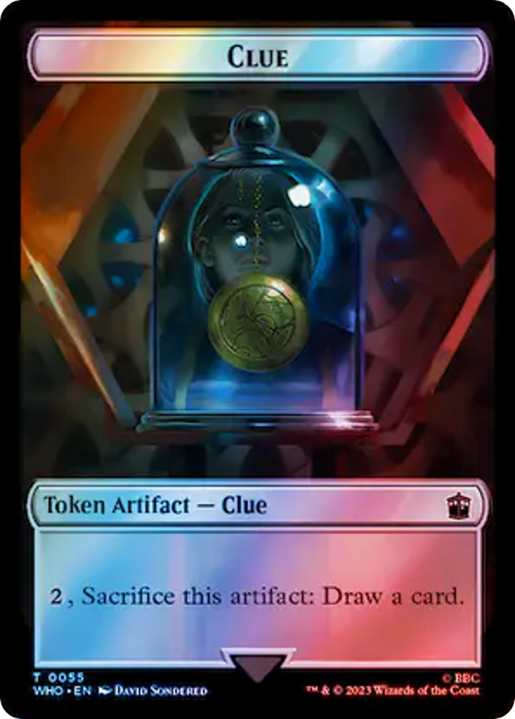 Fish // Clue (0055) Double-Sided Token (Surge Foil) [Doctor Who Tokens] | Clutch Gaming