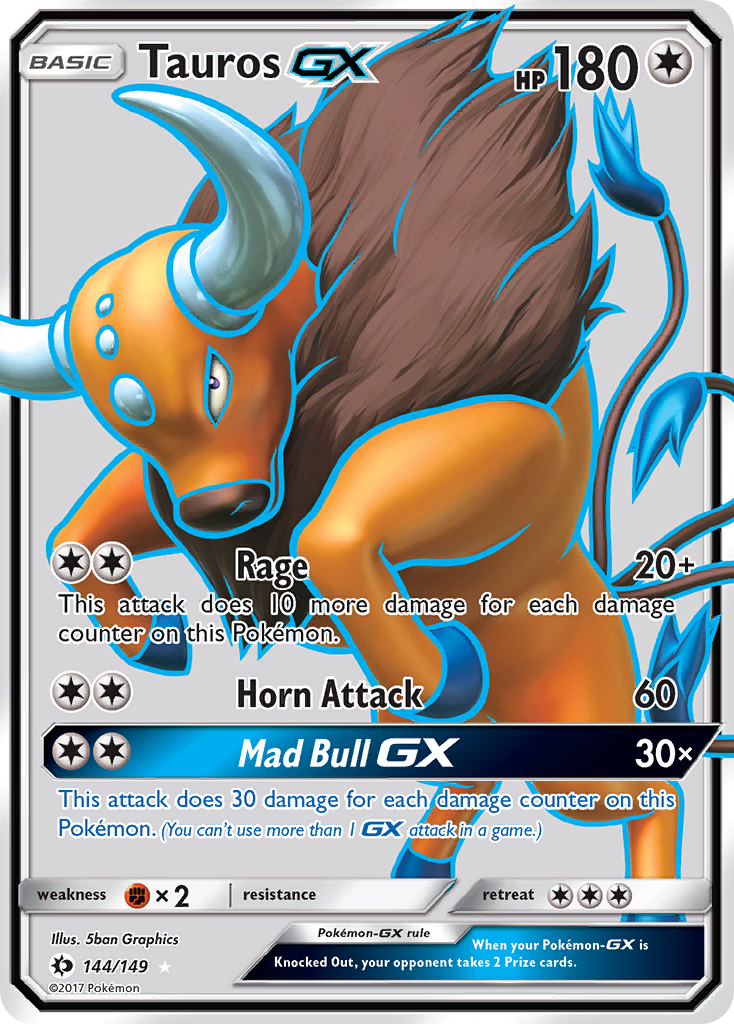 Tauros GX (144/149) [Sun & Moon: Base Set] | Clutch Gaming