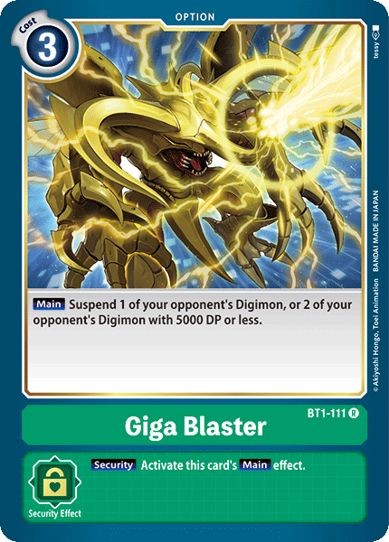 Giga Blaster [BT1-111] [Release Special Booster Ver.1.0] | Clutch Gaming