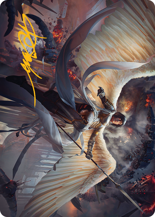 Serra Faithkeeper Art Card (Gold-Stamped Signature) [March of the Machine Art Series] | Clutch Gaming
