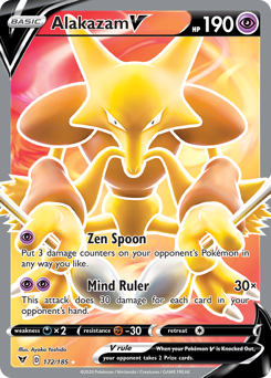 Alakazam V (172/185) [Sword & Shield: Vivid Voltage] | Clutch Gaming