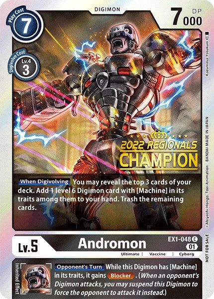 Andromon [EX1-048] (2022 Championship Online Regional) (Online Champion) [Classic Collection Promos] | Clutch Gaming