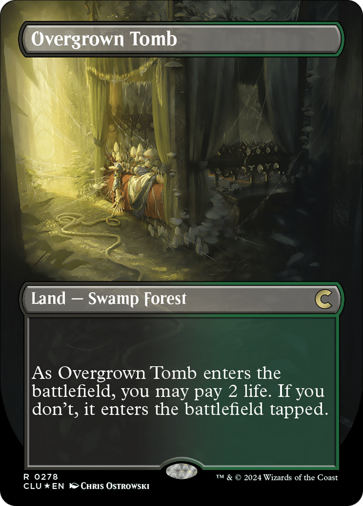 Overgrown Tomb (Borderless) [Ravnica: Clue Edition] | Clutch Gaming