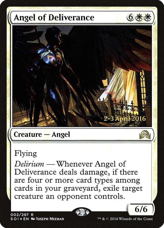 Angel of Deliverance [Shadows over Innistrad Prerelease Promos] | Clutch Gaming