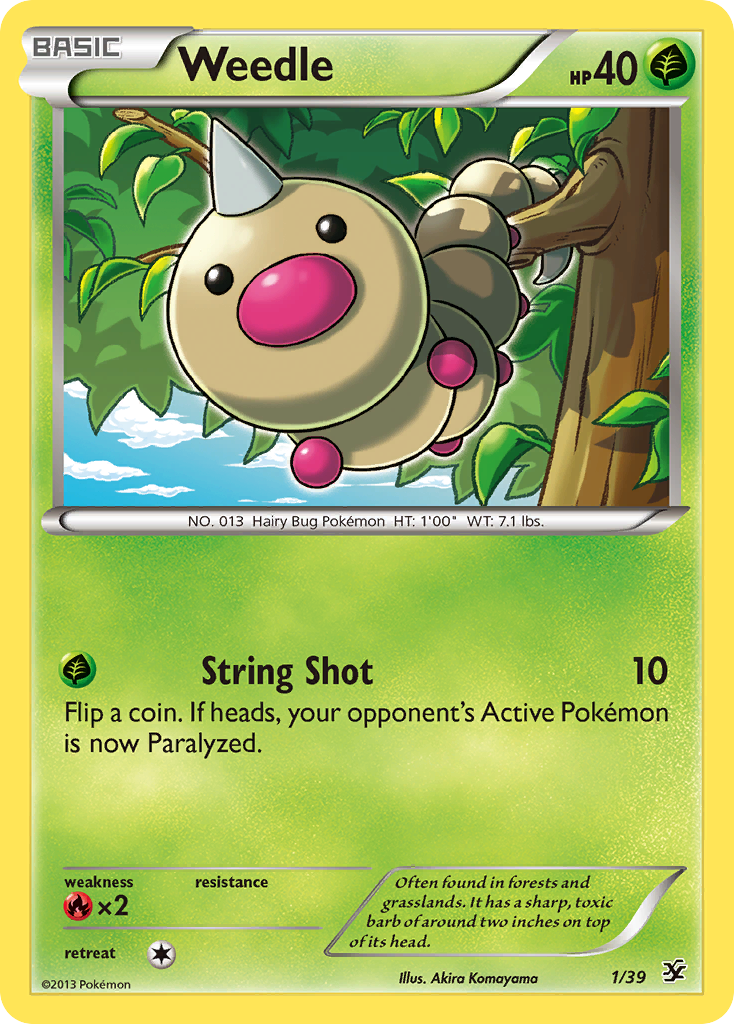 Weedle (1/39) [XY: Kalos Starter Set] | Clutch Gaming