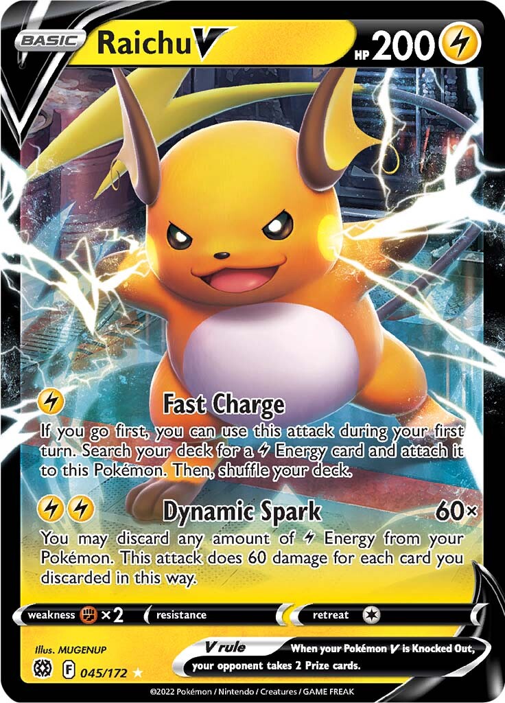 Raichu V (045/172) [Sword & Shield: Brilliant Stars] | Clutch Gaming