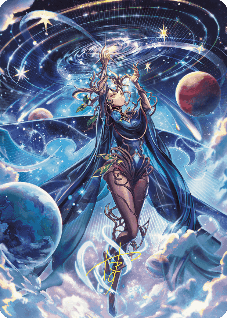 Omniscience Anime Art Card (Gold-Stamped Signature) [Wilds of Eldraine Art Series] | Clutch Gaming