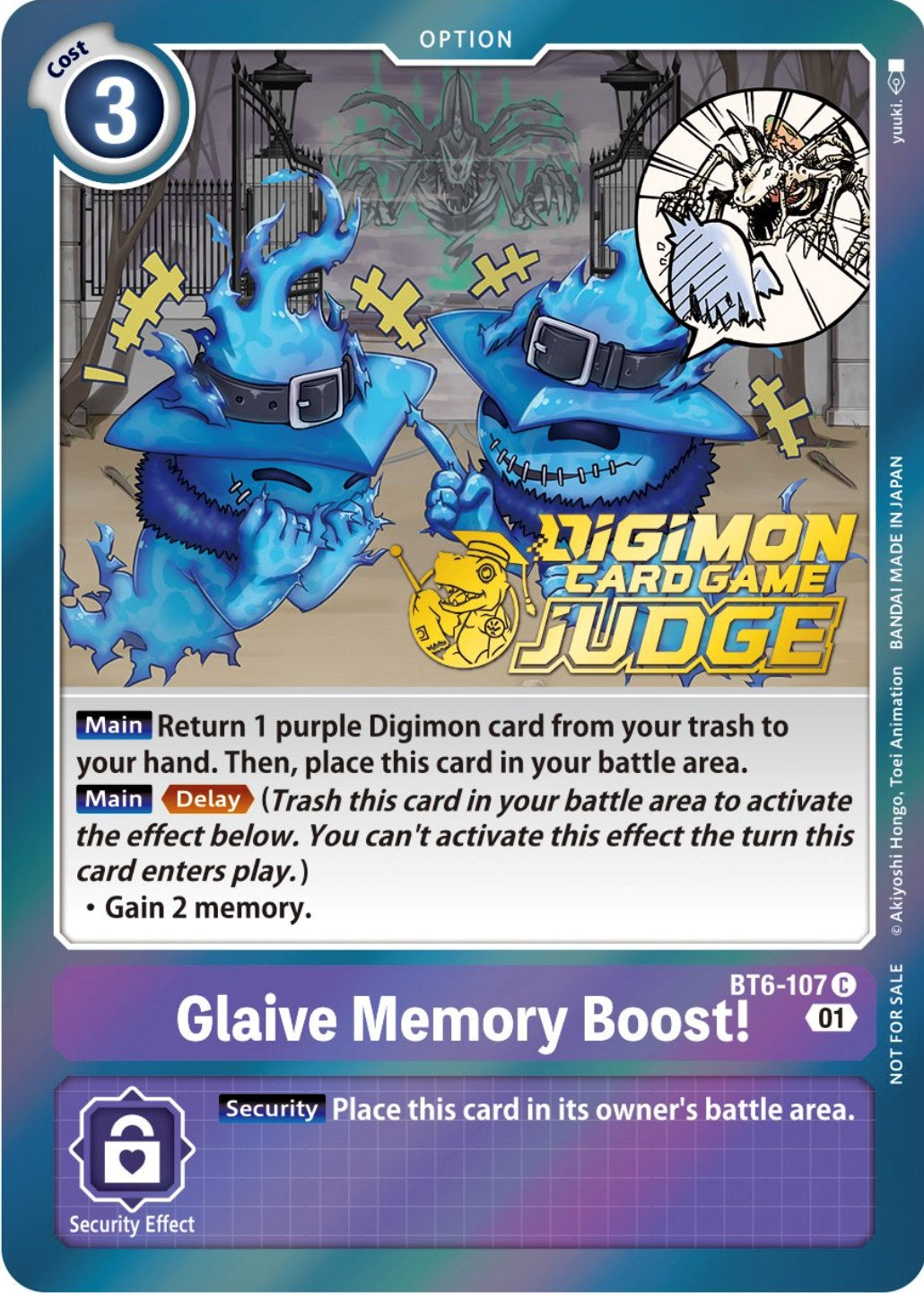 Glaive Memory Boost! [BT6-107] (Judge Pack 3) [Double Diamond Promos] | Clutch Gaming