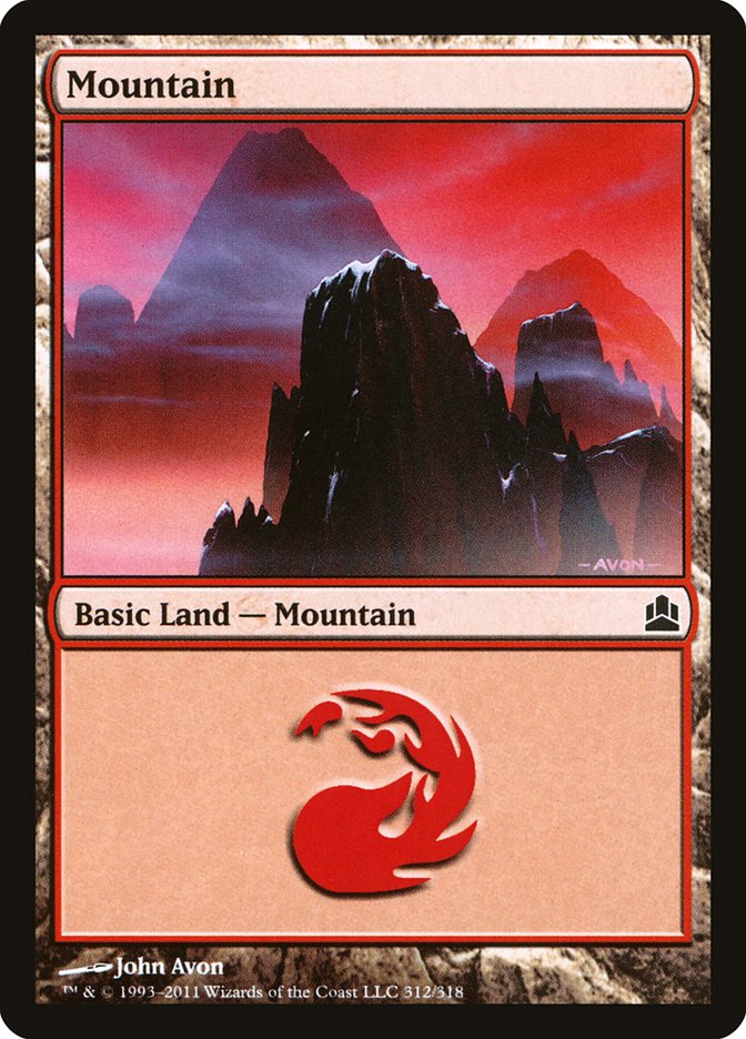 Mountain (312) [Commander 2011] | Clutch Gaming