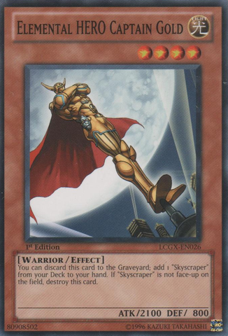 Elemental HERO Captain Gold [LCGX-EN026] Common | Clutch Gaming