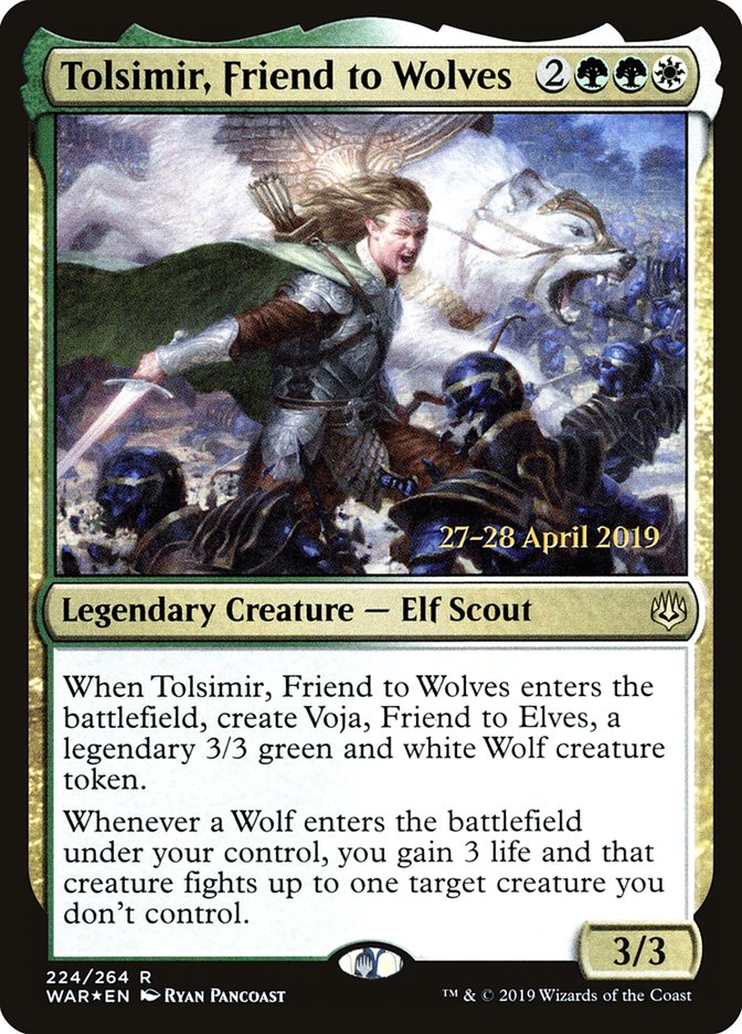 Tolsimir, Friend to Wolves [War of the Spark Prerelease Promos] | Clutch Gaming