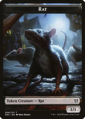 Faerie Rogue // Rat Double-Sided Token [Zendikar Rising Commander Tokens] | Clutch Gaming