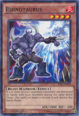 Rhinotaurus [BP03-EN076] Shatterfoil Rare | Clutch Gaming