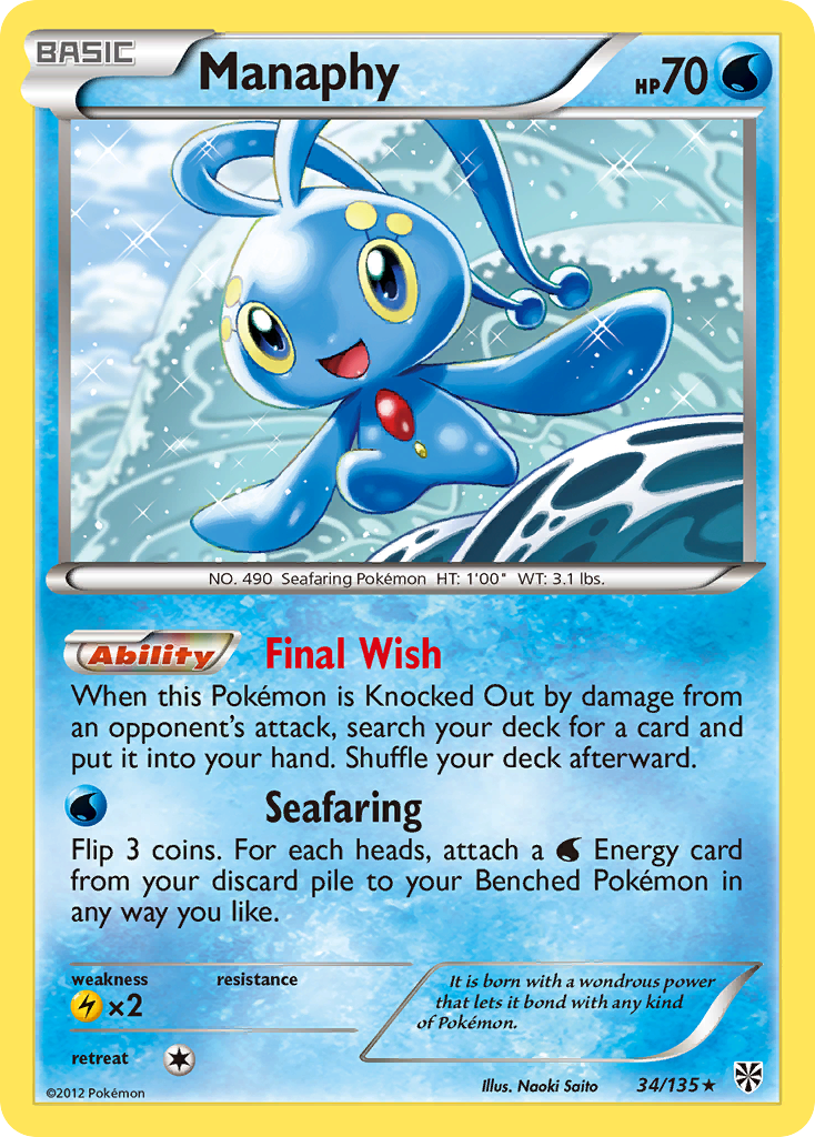 Manaphy (34/135) [Black & White: Plasma Storm] | Clutch Gaming