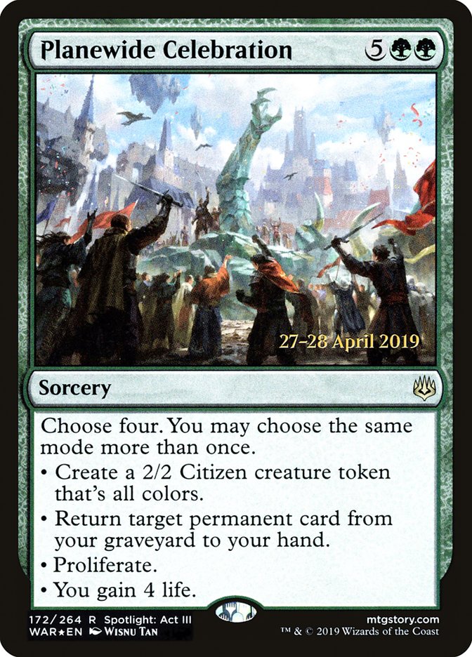 Planewide Celebration [War of the Spark Prerelease Promos] | Clutch Gaming