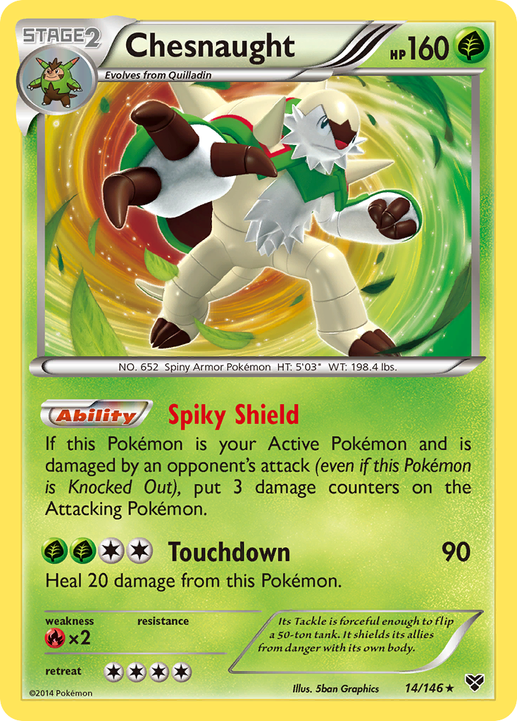 Chesnaught (14/146) [XY: Base Set] | Clutch Gaming