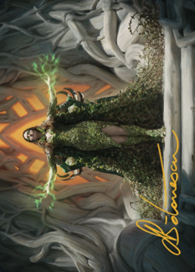 Titania, Voice of Gaea Art Card (Gold-Stamped Signature) [The Brothers' War Art Series] | Clutch Gaming