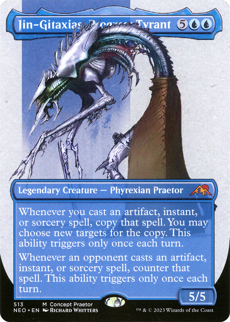 Jin-Gitaxias, Progress Tyrant (Borderless Concept Praetors) [Phyrexia: All Will Be One] | Clutch Gaming