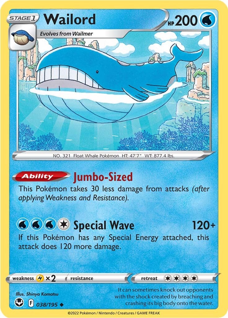 Wailord (038/195) [Sword & Shield: Silver Tempest] | Clutch Gaming