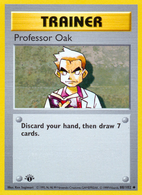 Professor Oak (88/102) (Shadowless) [Base Set 1st Edition] | Clutch Gaming