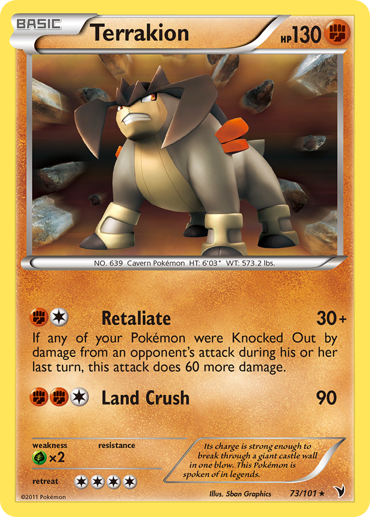 Terrakion (73/101) [Black & White: Noble Victories] | Clutch Gaming