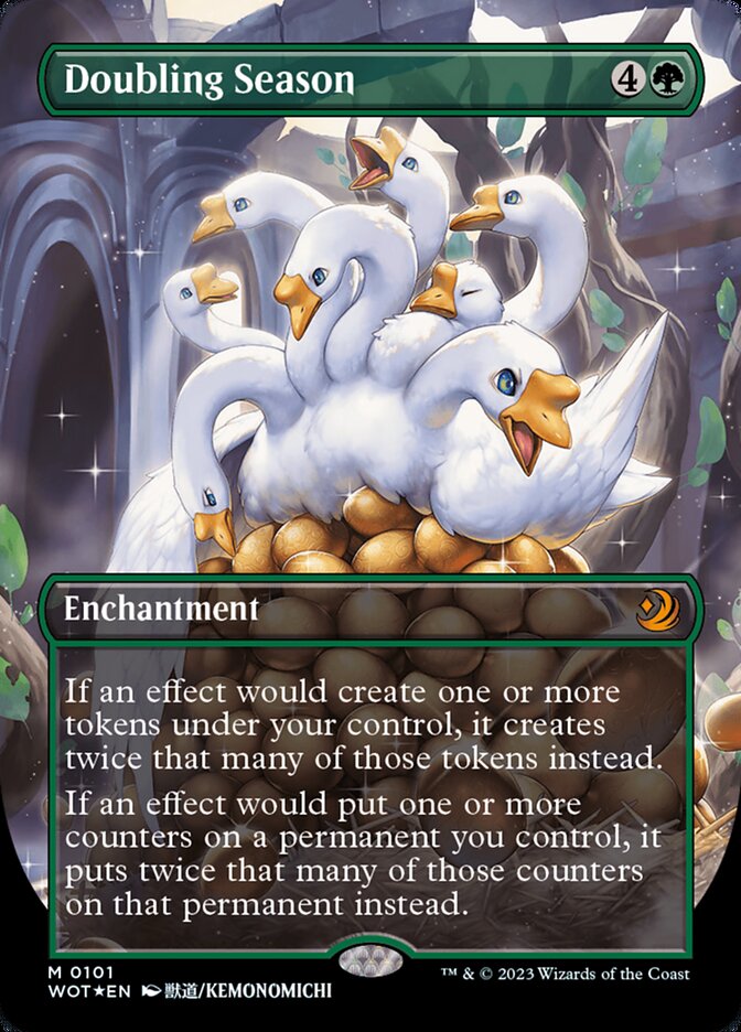 Doubling Season (Anime Borderless) (Confetti Foil) [Wilds of Eldraine: Enchanting Tales] | Clutch Gaming