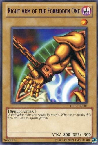 Right Arm of the Forbidden One (Purple) [DL11-EN004] Rare | Clutch Gaming