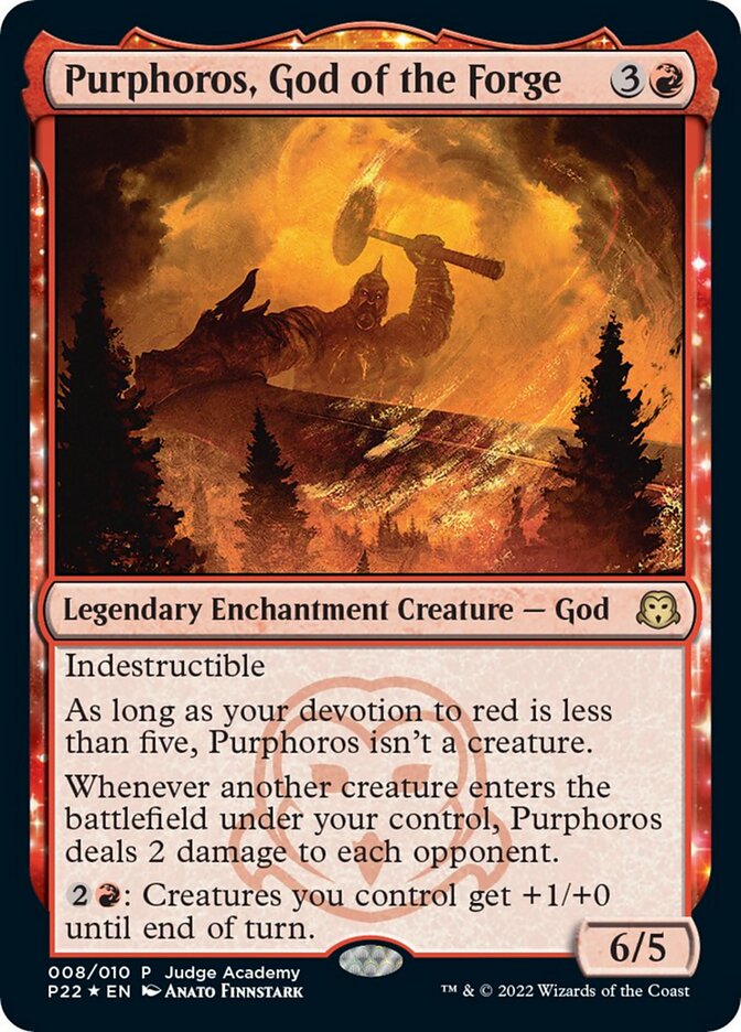 Purphoros, God of the Forge [Judge Gift Cards 2022] | Clutch Gaming