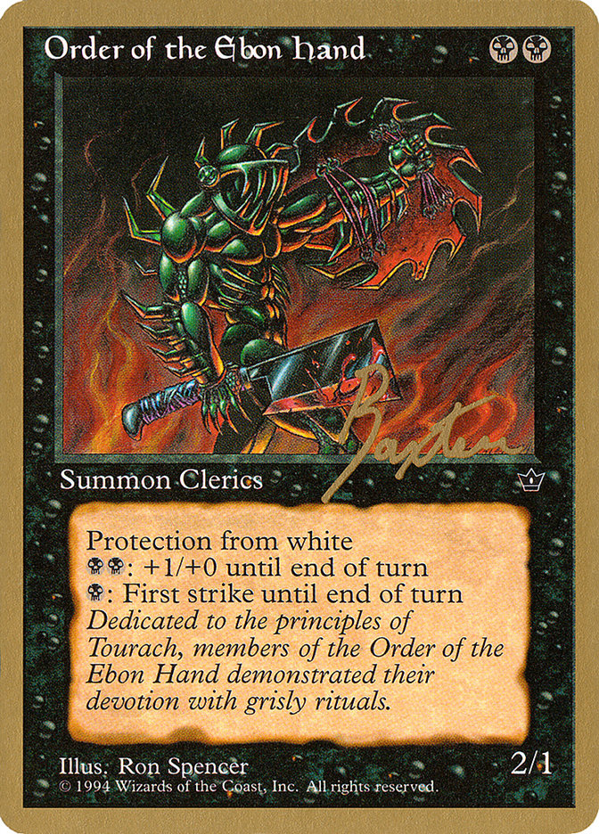 Order of the Ebon Hand (Spencer) (George Baxter) [Pro Tour Collector Set] | Clutch Gaming