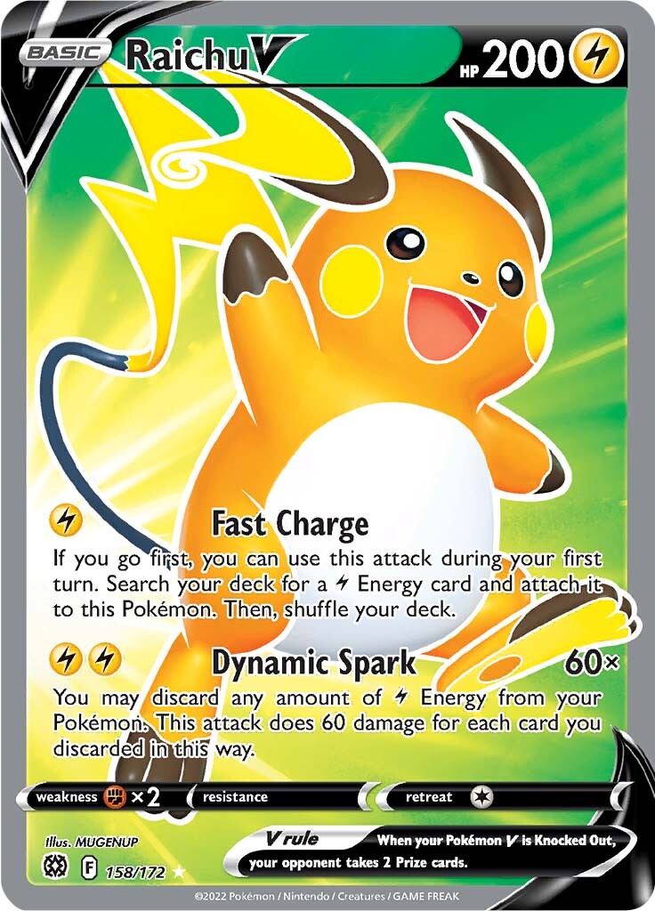 Raichu V (158/172) [Sword & Shield: Brilliant Stars] | Clutch Gaming