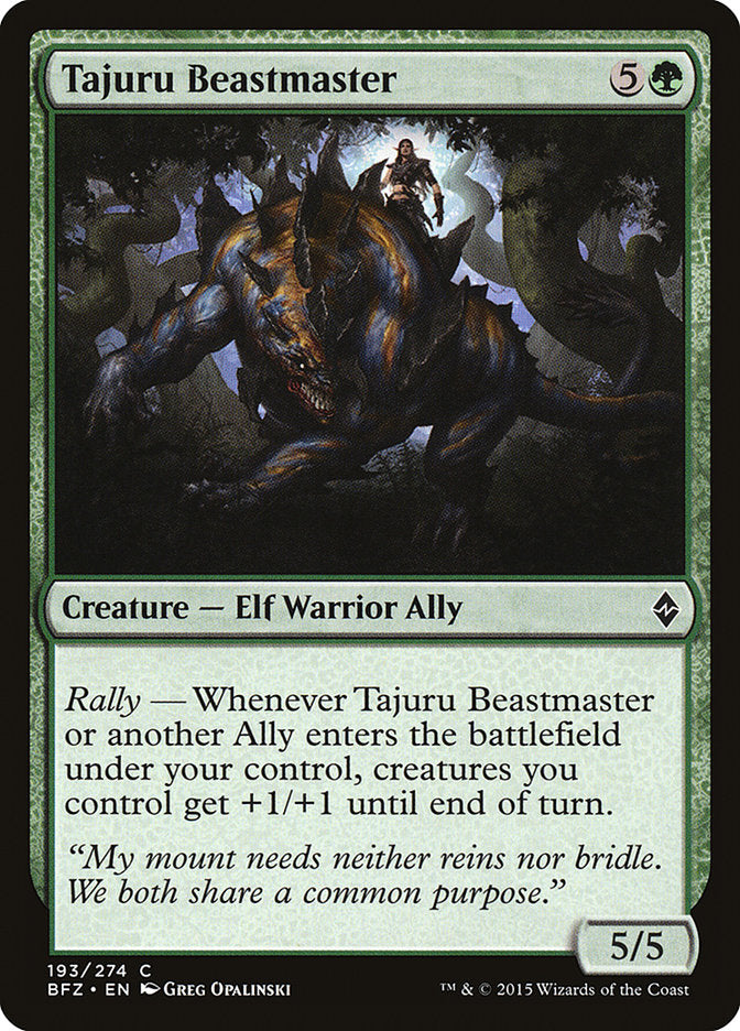 Tajuru Beastmaster [Battle for Zendikar] | Clutch Gaming