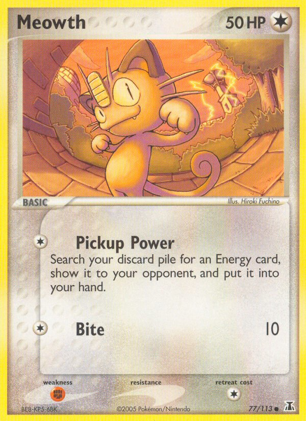 Meowth (77/113) [EX: Delta Species] | Clutch Gaming