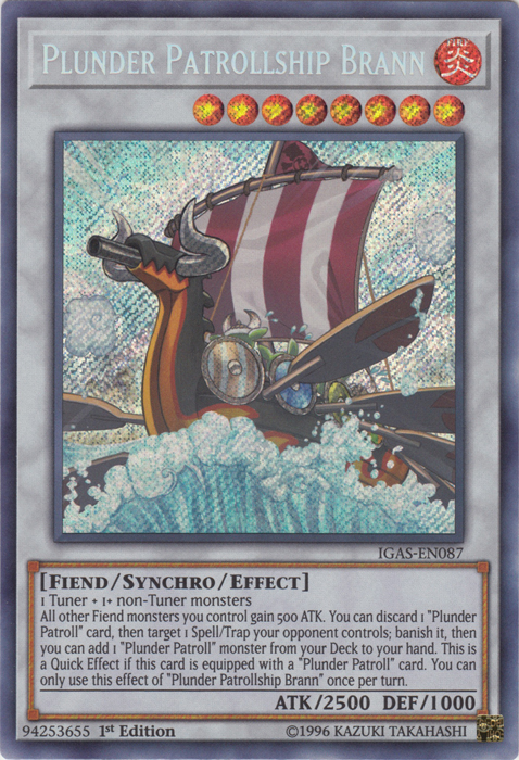 Plunder Patrollship Brann [IGAS-EN087] Secret Rare | Clutch Gaming