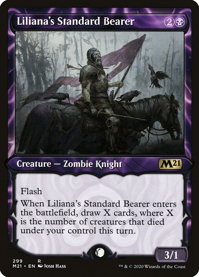 Liliana's Standard Bearer (Showcase) [Core Set 2021] | Clutch Gaming