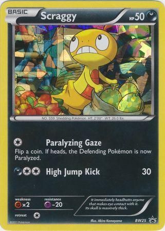 Scraggy (BW25) (Cracked Ice Holo) [Black & White: Black Star Promos] | Clutch Gaming