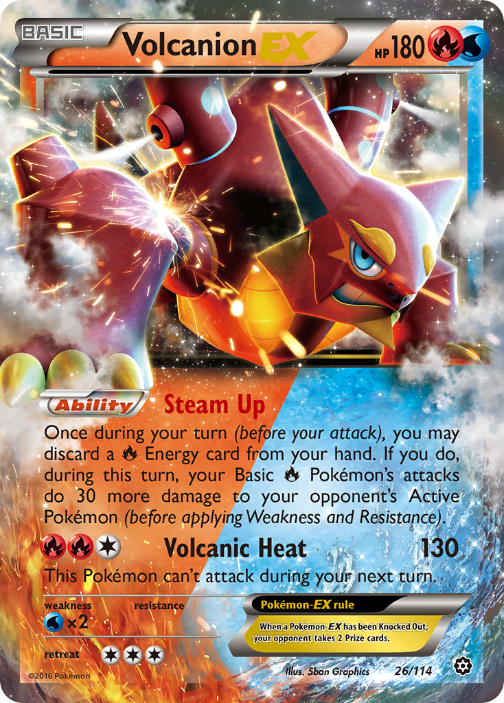 Volcanion EX (26/114) [XY: Steam Siege] | Clutch Gaming