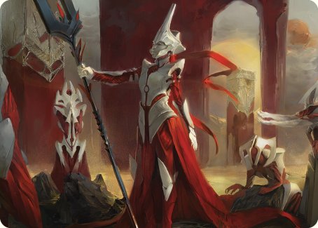 Porcelain Zealot Art Card [Phyrexia: All Will Be One Art Series] | Clutch Gaming