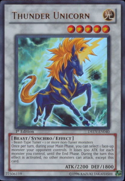 Thunder Unicorn [DREV-EN040] Ultra Rare | Clutch Gaming