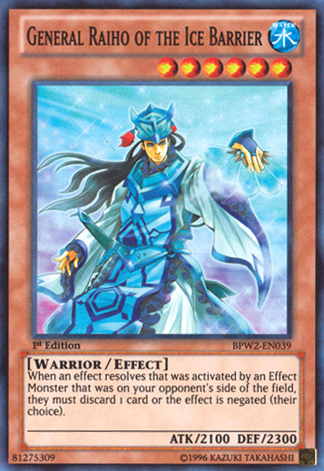 General Raiho of the Ice Barrier [BPW2-EN039] Super Rare | Clutch Gaming